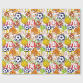 Papier Cadeau Papier d'enveloppement sportif (Plat)