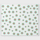 Papier Cadeau Papier d'enveloppement super à points verts (Plat)