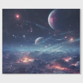 Papier Cadeau Papier d'enveloppement Symphonique Galaxy Space (Plat)