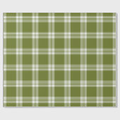 Papier Cadeau Papier d'enveloppement Tartan vert moderne (Plat)