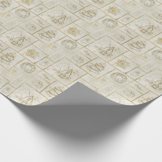 Papier Cadeau Papier d'enveloppement traditionnel Gold Holiday (Coin)