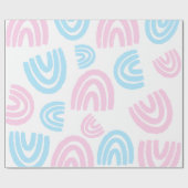 Papier Cadeau Papier d'enveloppement TransPride Pastel Arc-en-ci (Plat)