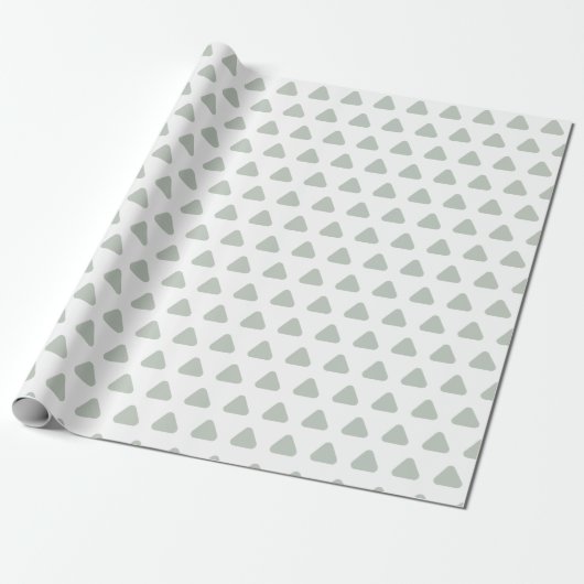 Papier Cadeau Papier d'enveloppement triangle pour bébé vert Sag (Déroulé)