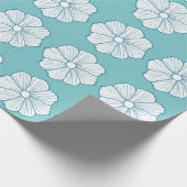 Papier Cadeau Papier d'enveloppement Tropical Turquoise (Coin)