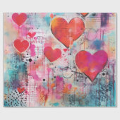 Papier Cadeau Papier d'enveloppement Valentine (Plat)