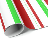 Papier Cadeau Papier d'enveloppement vert, blanc, rouge (Coin rond)
