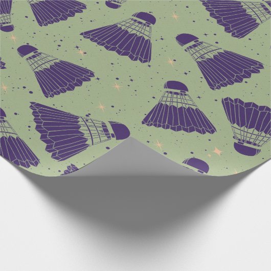 Papier Cadeau Papier d'enveloppement vert de choc spatial (Coin)