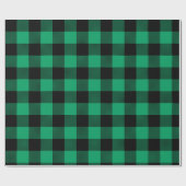 Papier Cadeau Papier d'enveloppement vert de Noël moderne (Plat)