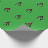 Papier Cadeau Papier d'enveloppement vert Teepee unique (Coin)