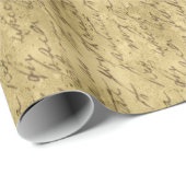 Papier Cadeau Papier d'enveloppement Vintage (Coin rond)