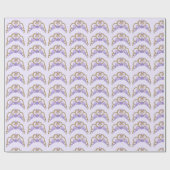 Papier Cadeau Papier d'enveloppement violet et or (Plat)