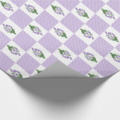 Papier Cadeau Papier d'enveloppement : Violet Motif Faux-Patchwo (Coin)