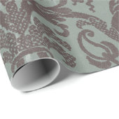 Papier Cadeau Papier d'enveloppement XMAS en dentelle bleu Noël (Coin rond)