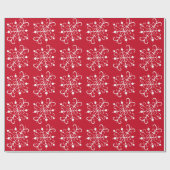 Papier Cadeau Papier d'épluchage rouge rétro (Plat)