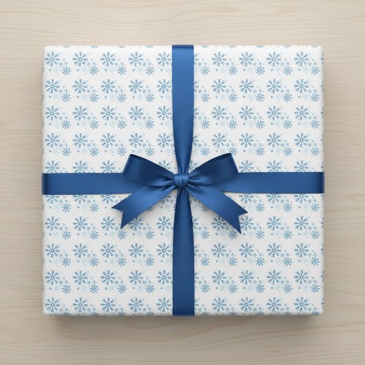 Papier Cadeau Papier d'érection de flocons bleus