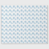 Papier Cadeau Papier d'érection de flocons bleus (Plat)