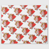 Papier Cadeau Papier d'habillage couleur personnalisé Père Noël (Plat)