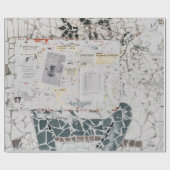 Papier Cadeau Papier d'imprimante blanc sur mur en béton blanc e (Plat)