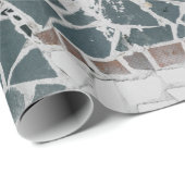 Papier Cadeau Papier d'imprimante blanc sur mur en béton blanc e (Coin rond)