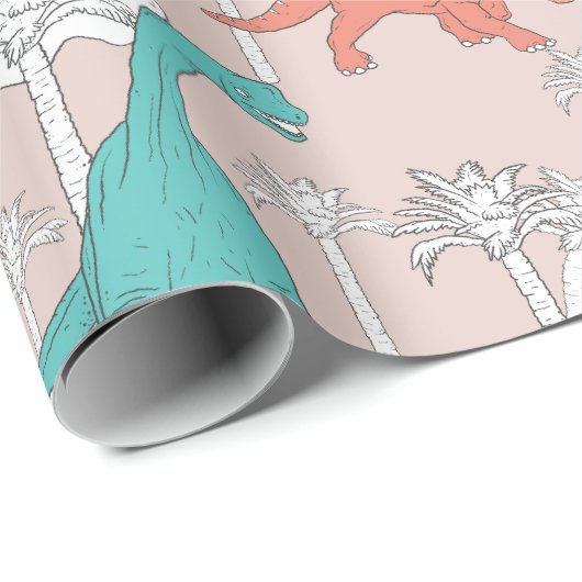 Papier Cadeau Papier Dinosaure (Coin rond)