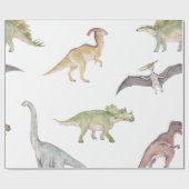 Papier Cadeau Papier Dinosaure (Plat)