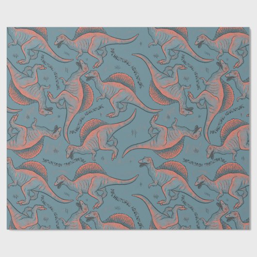 Papier Cadeau Papier Dinosaure (Plat)