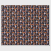 Papier Cadeau Papier Doberman Wrapper Papier Doberman Pinscher (Plat)