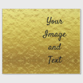 Papier Cadeau Papier doré de luxe personnalisé (Plat)