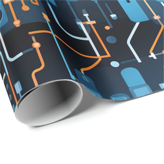 Papier Cadeau Papier électronique d'enrobage de circuits (Coin rond)