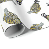 Papier Cadeau Papier en bois de caille d'insigne (Coin rond)