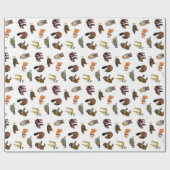 Papier Cadeau Papier en bois de créature d'insigne (Plat)