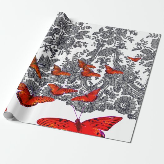 PAPIER CADEAU PAPIER EN LAVAGE BOUTEILLES NOIRES ET ROUGES BLANC (Déroulé)