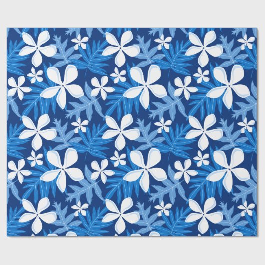 PAPIER CADEAU PAPIER EN LAVAGE TIARE (BLEU) (Plat)