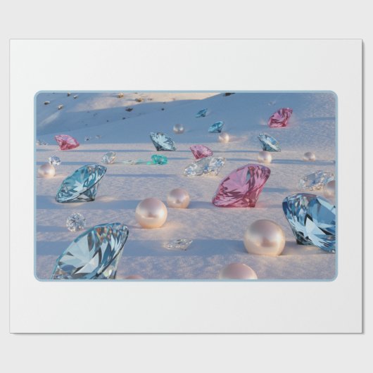 Papier Cadeau Papier Enchanté Hiver Élégance Enchantée (Plat)