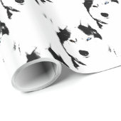 Papier Cadeau Papier enroué enroué de chien de traîneau de (Coin rond)