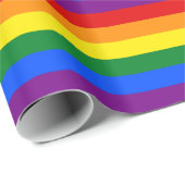 Papier Cadeau Papier enveloppant avec drapeau LGBT (Coin rond)