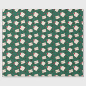 Papier Cadeau Papier enveloppant avec lettres de Noël (Plat)