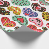 Papier Cadeau Papier enveloppant Coeurs colorés (Coin)