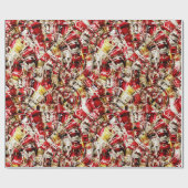 Papier Cadeau Papier enveloppant "couleurs de Noël" (Plat)