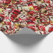 Papier Cadeau Papier enveloppant "couleurs de Noël" (Coin)