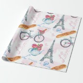 Papier Cadeau Papier enveloppant de la tour Eiffel (Déroulé)
