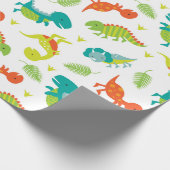 Papier Cadeau Papier enveloppant Dinosaure pour bébé mignon (Coin)