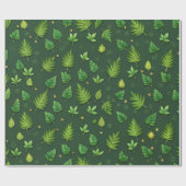 Papier Cadeau Papier enveloppant en feuille vert (Plat)