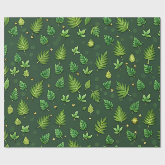 Papier Cadeau Papier enveloppant en feuille vert (Plat)