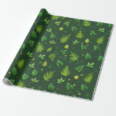 Papier Cadeau Papier enveloppant en feuille vert (Déroulé)