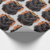 Papier Cadeau Papier enveloppant Halloween Chat Noir Malin (Coin)