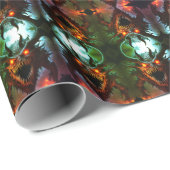 Papier Cadeau Papier enveloppant Halloween Monster géant (Coin rond)