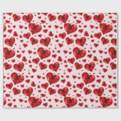 Papier Cadeau papier enveloppant le coeur (Plat)