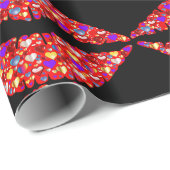 Papier Cadeau papier enveloppant les lèvres d'amour (Coin rond)