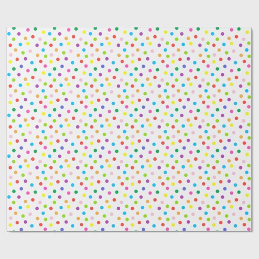Papier Cadeau Papier enveloppant points colorés (Plat)